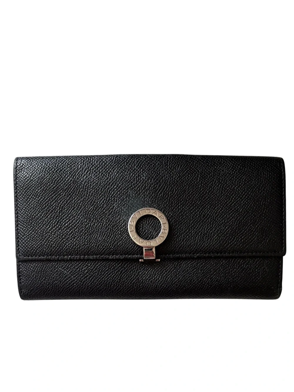 BULGARIA BVLGARI Black Leather Continental Wallet
